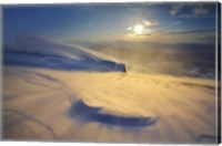 A blizzard on Toviktinden Mountain in Troms County, Norway Fine Art Print