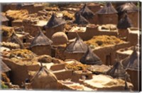 Flat And Conical Roofs, Village of Songo, Dogon Country, Mali, West Africa Fine Art Print