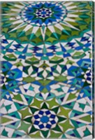 Floor tiles in Al-Hassan II mosque, Casablanca, Morocco Fine Art Print