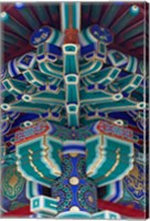 Colorfully corridor details, Beijing, China Fine Art Print