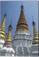 Gold Pagoda Spires of the Golden Temple, China Fine Art Print