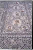 Abduction of Hylas Mosaic on Floor of an Ancient Roman Building, Morocco Fine Art Print