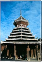 Dong People's Traditional Drum Tower, China Fine Art Print