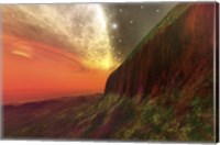 Cosmic seascape on another planet Fine Art Print
