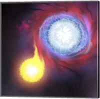 A binary star system Fine Art Print