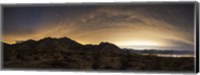 A partly coiudy sky over Borrego Springs, California Fine Art Print