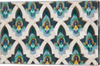 MOROCCO, Hassan II Mosque, Islamic Tile Detail Fine Art Print