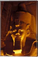 Lighted Face at the Great Temple of Ramesses II, Egypt Fine Art Print