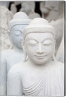 Myanmar, Mandalay, Stone carver, marble Buddhas Fine Art Print