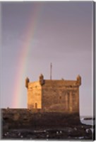 Rainbow over fortress, Essaouira, Morocco Fine Art Print