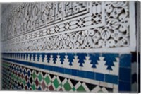 Close up of design on Islamic law courts, Morocco Fine Art Print