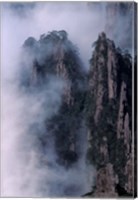 Mt Huangshan in Mist, China Fine Art Print