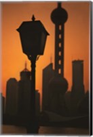 Oriental Pearl TV Tower and High Rises at Sunrise, Shanghai, China Fine Art Print