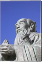 Sculpture of Confucius, Tibet, China Fine Art Print