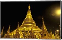 Shwedagon Pagoda at Night, Yangon, Myanmar Fine Art Print