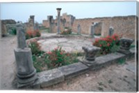 Ruins of Ancient Roman Mansion called House of Columns, Morocco Fine Art Print