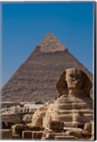 Sphinx and Pyramid, Giza, Egypt Fine Art Print