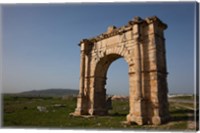 Tunisia, Dougga, Roman-era arch on Route P5 Fine Art Print