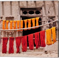 Wool drying textile, Ghazni, Afghanistan Fine Art Print