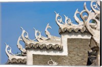 Traditional house with upturned eaves, Zhenyuan, Guizhou, China Fine Art Print