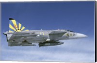 Saab JA 37 fighter of the Swedish Air Force Fine Art Print