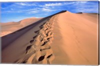 China, Dunhuang, Desert winds, Footprints Fine Art Print