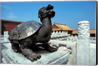 China, Beijing, Forbidden City, Turtle statue Fine Art Print