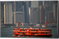 Star Ferry in Hong Kong Harbor, Hong Kong, China Fine Art Print