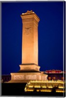 The Monument to the People's Heroes, Tiananmen Square, Beijing, China Fine Art Print