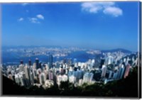 Majestic Hong Kong Harbor from Victoria Peak, Hong Kong, China Fine Art Print