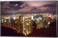 Hong Kong Skyline from Victoria Mountain, China Fine Art Print