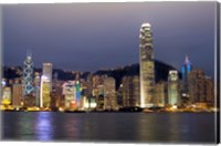 Hong Kong Skyline with Victoris Peak, China Fine Art Print