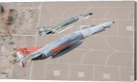 Two QF-4E Phantom II drones break over Holloman Air Force Base, New Mexico Fine Art Print