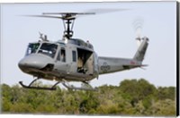 A US Air Force TH-1H Huey II during a training sortie in Alabama Fine Art Print