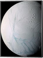 The South Pole of Saturn's Moon Enceladus Fine Art Print