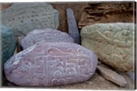 Prayer stones, Ladakh, India Fine Art Print