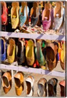 Shoes For Sale in Downtown Center of the Pink City, Jaipur, Rajasthan, India Fine Art Print