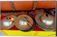 Brass cymbals at Hemis Monastery, Ladakh, India Fine Art Print