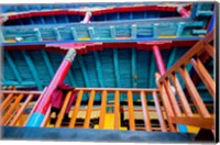 Brightly painted building detail, Shey Palace, Ladakh, India Fine Art Print