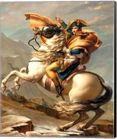 Napoleon Crossing the Alps at the St Bernard Pass Fine Art Print