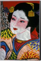 Geisha, Warrior Folk Art, Takamatsu, Shikoku, Japan Fine Art Print