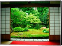 Traditional Architecture and Zen Garden, Kyoto, Japan Fine Art Print