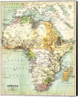 Map of Africa 1885 Fine Art Print