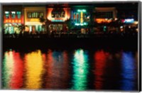 Popular night spot at Boat Quay. Fine Art Print