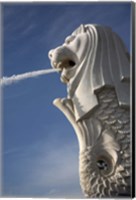 Singapore. Merlion statue in the Merlion Park Fine Art Print