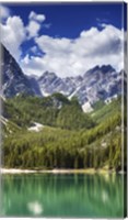 Lake Braies and Dolomite Alps, Northern Italy Fine Art Print