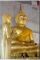 Golden Buddha statue at Khunaram Temple, Island of Ko Samui, Thailand Fine Art Print