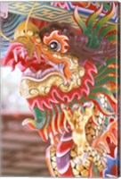 Thailand, Bangkok Dragon in chinese temple Fine Art Print