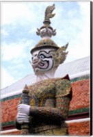 Close-up of Statue at Emerald Palace in Grand Palace, Bangkok, Thailand Fine Art Print