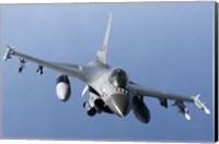 Dutch F-16AM Over the Mediterranean Sea (front view) Fine Art Print